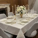 12 Kişilik Masa Örtüsü Takımı, Masa Seti 12 Kişilik 26 Parça 160x220cm