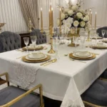 12 Kişilik Masa Örtüsü Takımı, Masa Seti 12 Kişilik 26 Parça 160x220cm