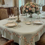 Masa Örtüsü, Dijital Baskılı Kanaviçe Tek Masa Örtüsü, Desenli Leke Tutmaz 160x220cm