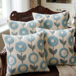 4lü Kırlent Kılıfı, Dijital Baskılı Çift Taraflı Kırlent Kılıfı 45x45cm