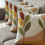 4lü Kırlent Kılıfı, Dijital Baskılı Çift Taraflı Kırlent Kılıfı 45x45cm