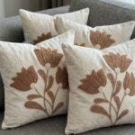 4lü Kırlent Kılıfı, Dijital Baskılı Çift Taraflı Kırlent Kılıfı 45x45cm