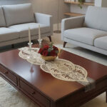 Fransız Dantel Detaylı Tek Runner, Masa Üzerine Runner, Masa Örtüsü Runneri