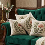 4lü Kırlent Kılıfı, Dijital Baskılı Çift Taraflı Kırlent Kılıfı 45x45cm