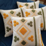 4lü Kırlent Kılıfı, Dijital Baskılı Çift Taraflı Kırlent Kılıfı 45x45cm