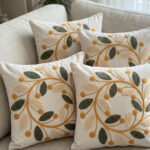 4lü Kırlent Kılıfı, Dijital Baskılı Çift Taraflı Kırlent Kılıfı 45x45cm