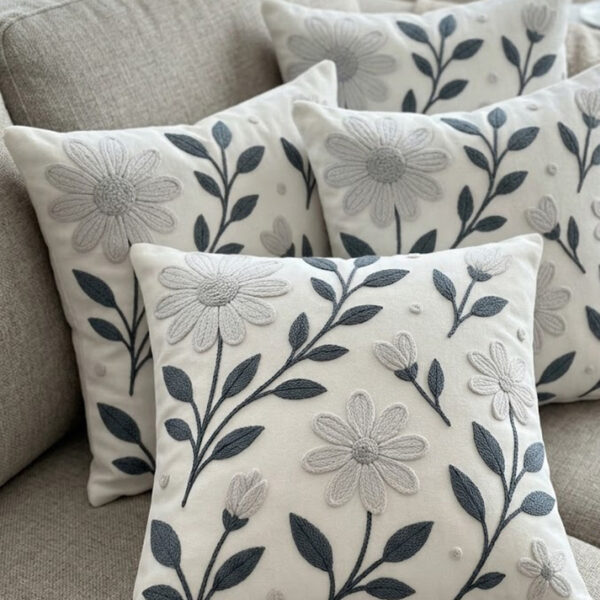 4lü Kırlent Kılıfı, Dijital Baskılı Çift Taraflı Kırlent Kılıfı 45x45cm