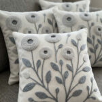 4lü Kırlent Kılıfı, Dijital Baskılı Çift Taraflı Kırlent Kılıfı 45x45cm