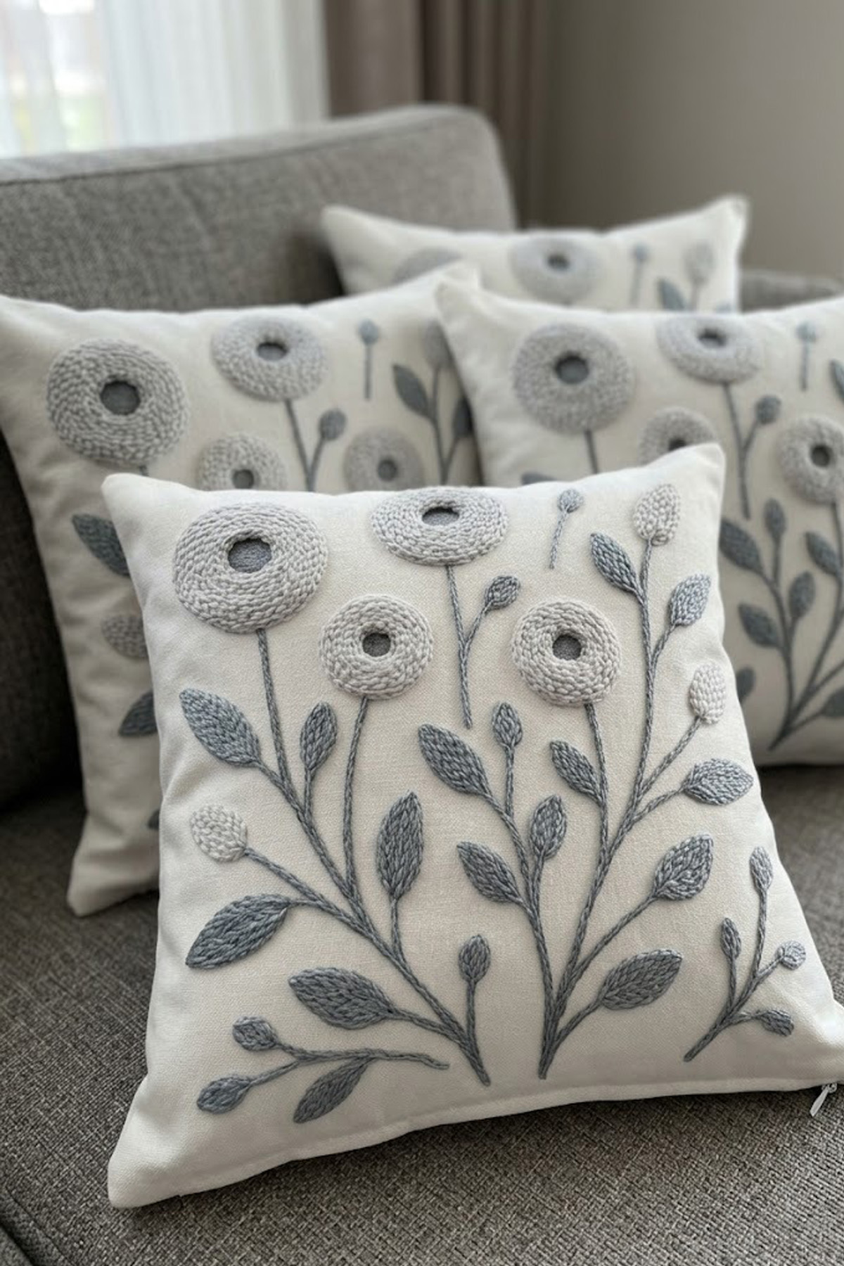 d3 4lü Kırlent Kılıfı, Dijital Baskılı Çift Taraflı Kırlent Kılıfı 45x45cm - Görsel 1