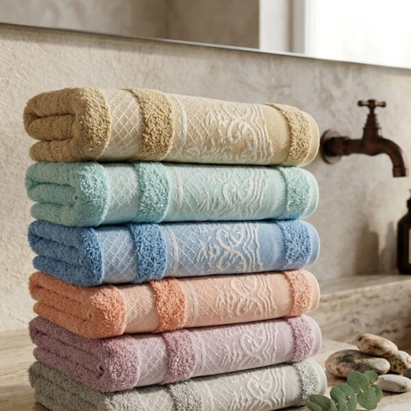 6'lı Karışık Kadife El Havlusu - 50x90 Cm Spa Ve Otel Havlusu