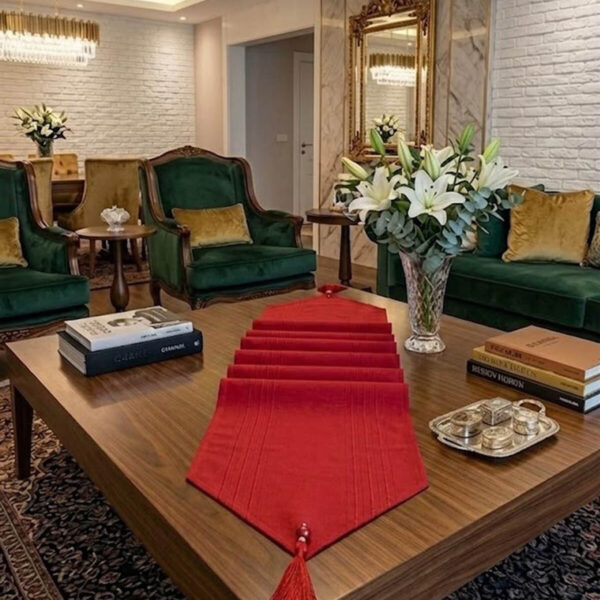 Çizgili Tek Runner, Colber Tek Runner 40x140cm Kırmızı
