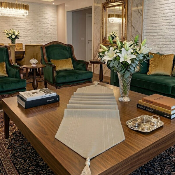 Çizgili Tek Runner, Colber Tek Runner 40x140cm Kahve