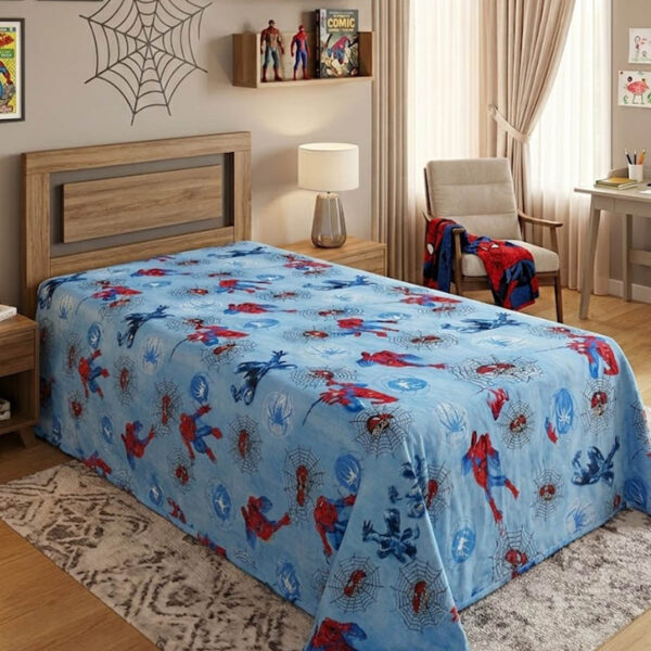 Örümcek Adam Yatak Örtüsü Yastıksız Spiderman Yatak Örtüsü & Pike Örtüsü
