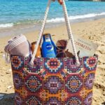 Büyük Boy Plaj Çantası 40x30 cm – Fermuarlı Günlük Omuz, Alışveriş ve Tatil Çantası